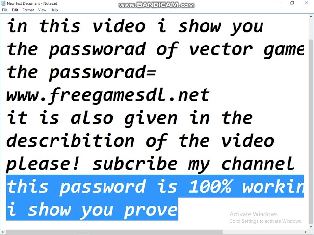 password of vector game for pc 2020 100% working 