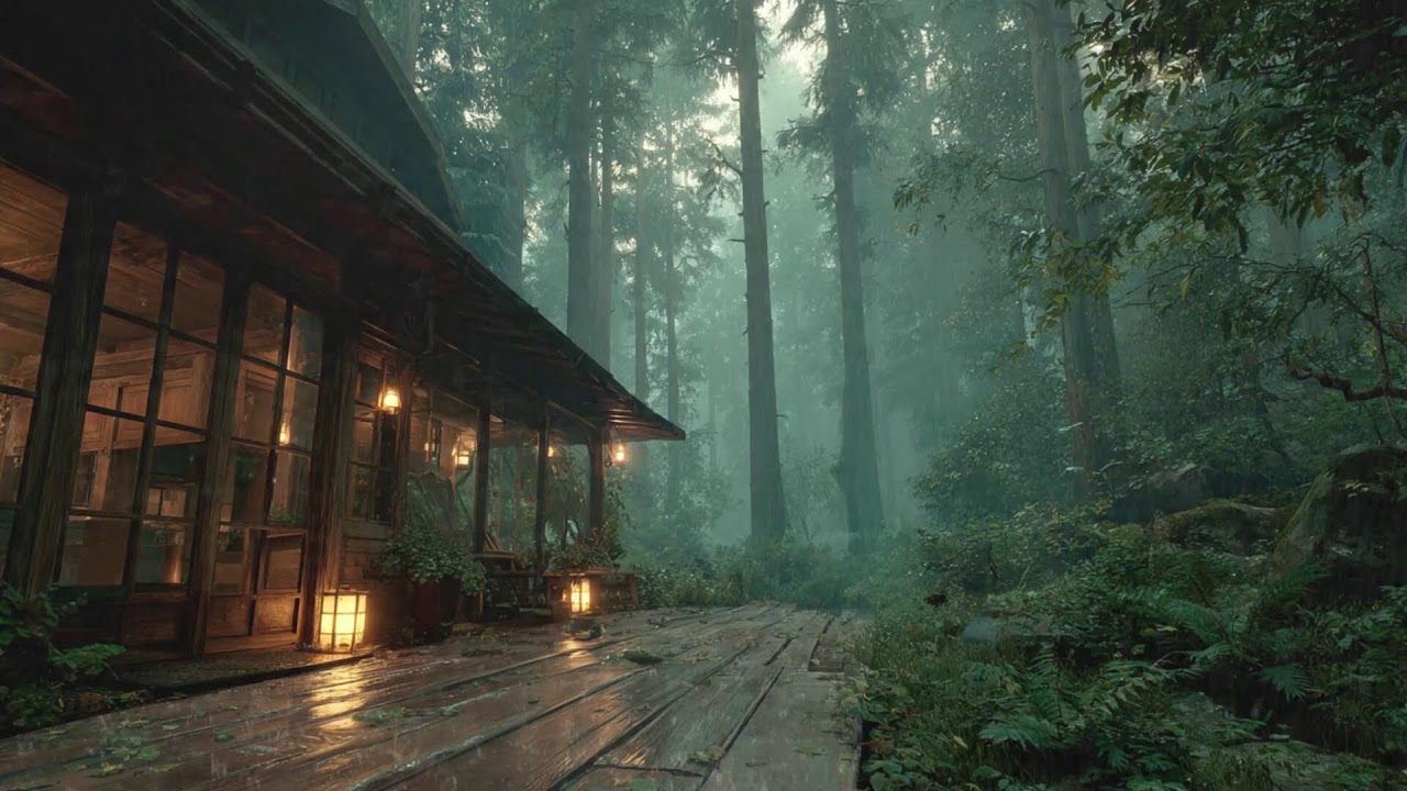 Peaceful Cabin Rain for Sleep — Natural Rain Noise All Night