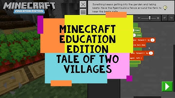 Minecraft Tale of Two Villages - Minecraft Education Inclusion - Hour of Code Minecraft 2020
