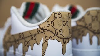 air force ones with gucci print