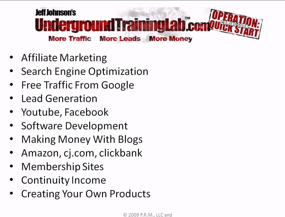 Jeff Johnson's Operation: Quick Start Sneak Peek