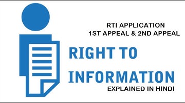 RTI explained in Hindi - Online Application, 1st & 2nd Appeal