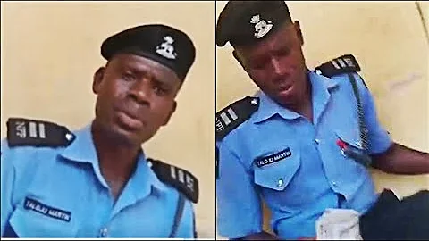 Nigerian Police Officer Caught on Camera Collecting Bribe.