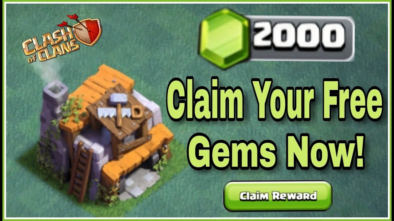 HOW TO GET CLAIM 2000 GEMS FOR FREE IN CLASH OF CLANS EASIEST ACHIEVEMENTS HINDI YouTube