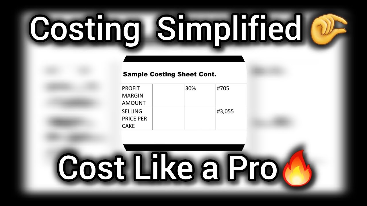 Costing for Profit | Cake Pricing | Simple Costing Guide for Bakers | Food Costing