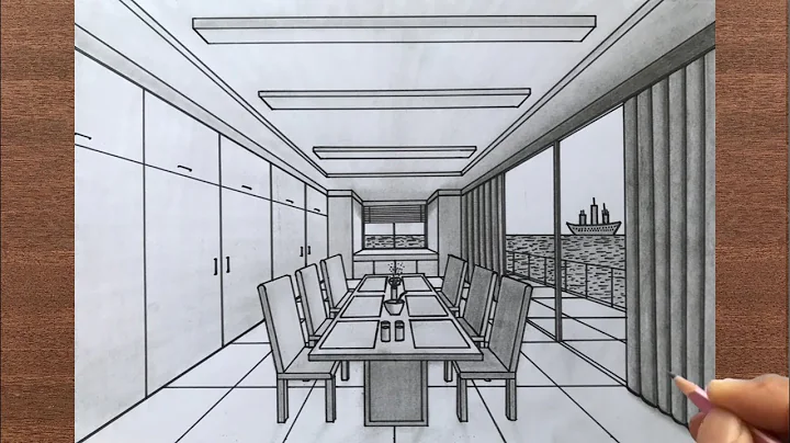 How to Draw a Dining Table in 1 Point Perspective