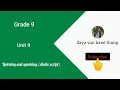 Grade 9 Unit 9 Listening And Speaking Audio Script 