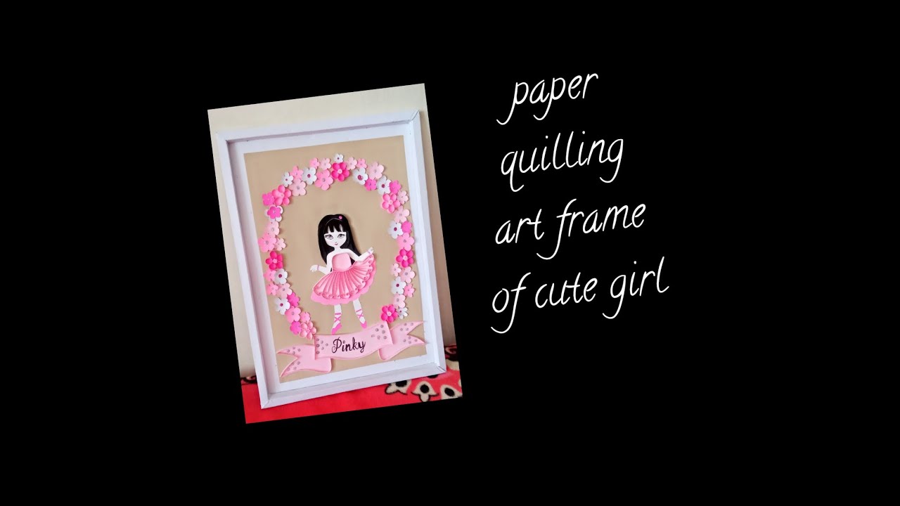 how to make cute girl using paper quilling art | paper quilling design|