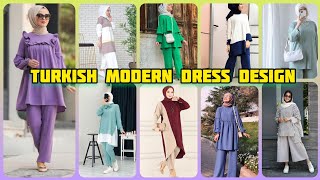 Turkish Dress Design|#Turkish Modern dresses with #Hijab|Trendy tunic top Shirt ideas for Girls