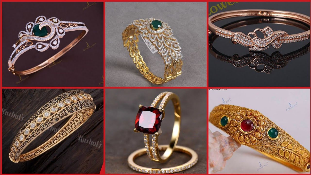 Latest Daily wear light weight Gold rings 18k gold engagement rings