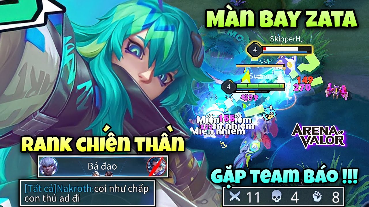 Màn Bay Zata Gánh Team Cực Căng Trên Rank Chiến Thần Khi Gặp Team Báo Sẽ Như Thế Nào !!!