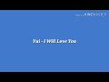 YUI - I Will Love You (lyrics video)