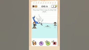 brain test 2 Smith and Joe part 1 level 13 they must find a way to stop that shark.