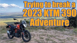 Trying to break a KTM 390 Adventure with spoked wheels