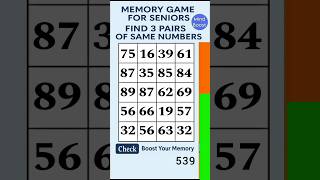 Brain Exercise for Seniors – Daily Activity for Focus | Match the Numbers