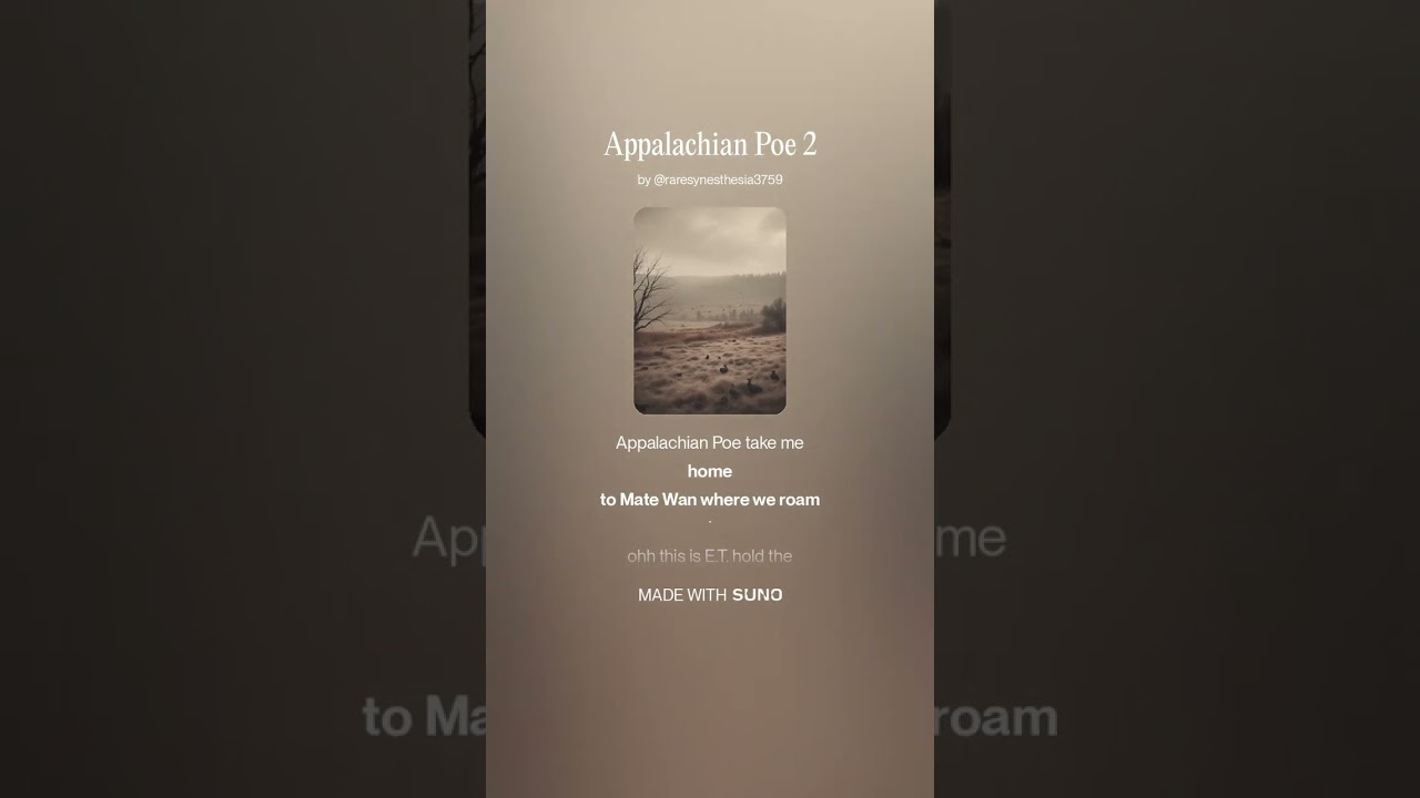 Appalachian Poe - song 2 - Country Horror Haunted Post-Folk Music