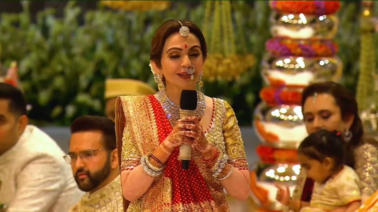 श्रीमती नीता अंबानी के इस भाषण को सुनकर सभी भावुक हो गए, nita ambani speech on wedding