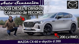 Prueba Mazda CX 60 e-skyactive d 2023.Olvidate del hibrido:motores de 6 cilindros de consumo record.