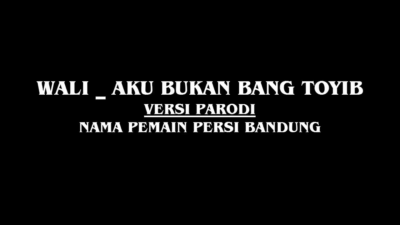 Lagu nama nama pemain persib (bandung) - YouTube