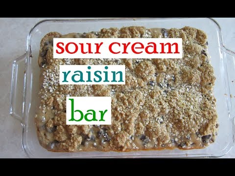 DIY Sour Cream Raisin Bar
