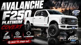 AVALANCHE 2026 Akins Ford F250 Platinum Covert 3.5" Carli Pathfinder LIFTED on 22" JTX Drive Wheels