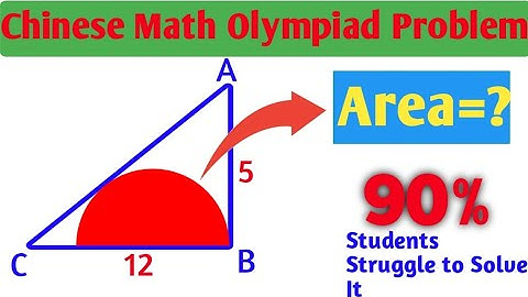 Chinese Math Olympiad Problem|Find The Area Of Semicircle|Area Of The Red Shaded Region