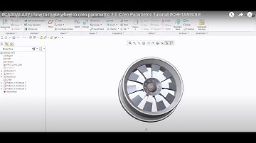 #CADGALAXY | how to make wheel in creo paramatric 2.0 |Creo Parametric Tutorial|#CHETANGOLE