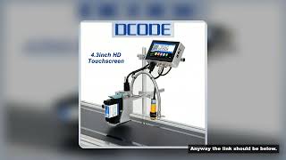 DCODE 130PLUS Industrial Online Inkjet Printer 12.7/25.4mm Nozzle with 4.3inch Screen QR Barcode Bat