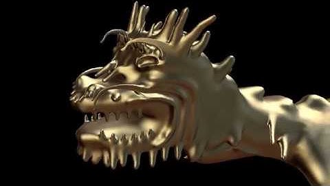 Asiatischer Drache - Blender OpenGL Matcap Animation