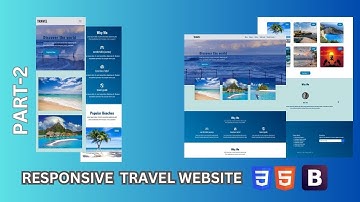 Responsive Website  Using HTML , CSS AND BOOTSTRAP 5 Part-2 | Bootstrap 5 Landing Page Design