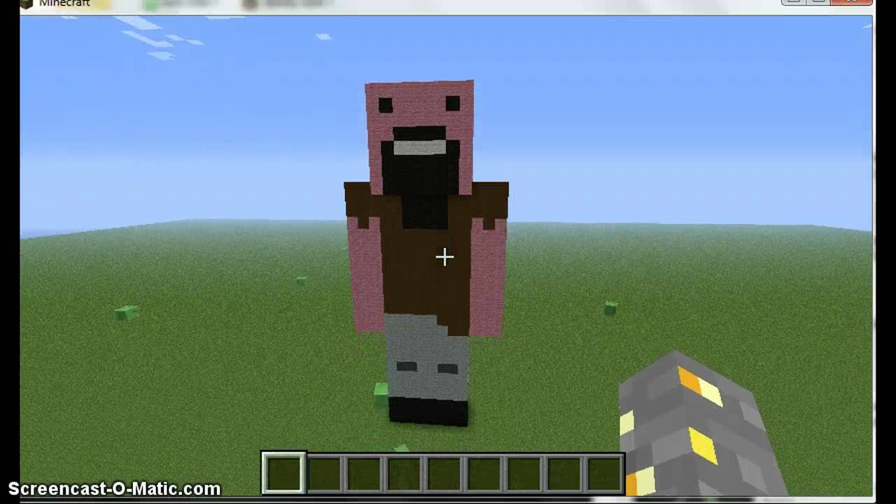 Minecraft-Statue of Notch - YouTube