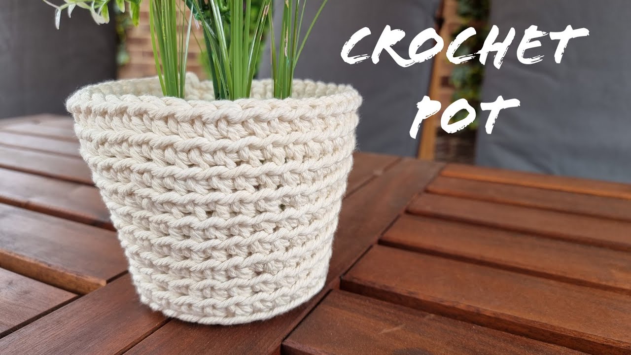Crochet Flower Pot Macrame style for Beginners