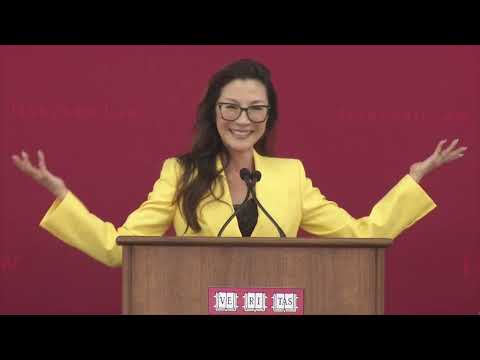 Michelle Yeoh addresses the Harvard Law School Class of 2023