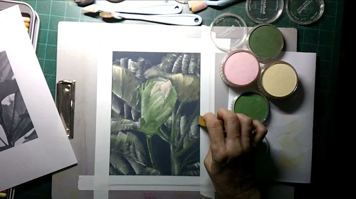 Pan Pastel painting of an Hibiscus Bud using only ...