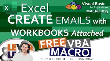 Excel Create Emails with Workbooks Attached |  VBA Macro #23