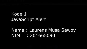 Pertemuan 5 Kode 1 JavaScript Alert
