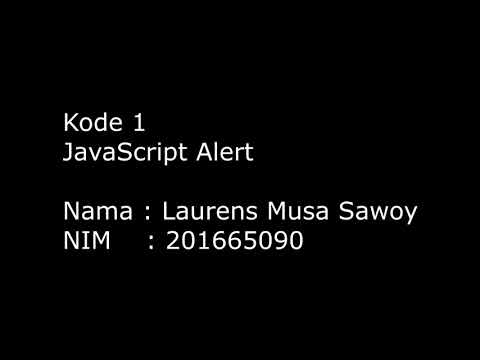 Pertemuan 5 Kode 1 JavaScript Alert