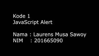 Pertemuan 5 Kode 1 JavaScript Alert