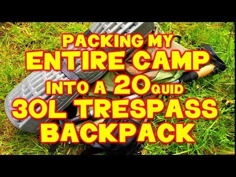 Packing My Entire Camp into a £20 30L Trespass Backpack