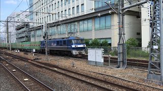 EF210-107号機牽引 56レ 福山レールエクスプレス 尼崎駅 通過(2021.7.27)