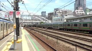 平沼橋駅 相鉄線 8000系 JR線 E231系 15両 通過