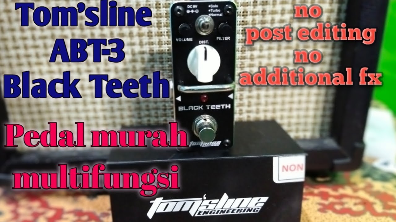 TOM’SLINE ENGINEERING Black Teeth ABT-3 – Pedale Distorsione 3-in-1 Con Suono Vintage Ispirato Al Proco Rat