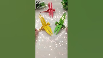 Cách Gấp Con Chuồn Chuồn Bằng Giấy Đơn Giản/ Dragonfly Origami #shorts