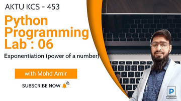 Python Programming Lab 06 | AKTU (KCS453)