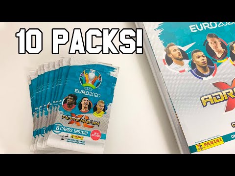 trying to *COMPLETE* my ADRENALYN XL EURO 2020 Trading Card Collection! (10 packs!)