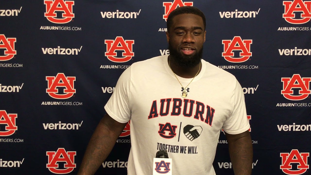 Auburn tackle Brodarious Hamm talks about LSU's stout DL leading the nation in sacks