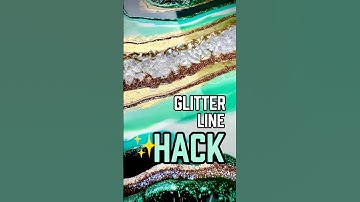 Resin artists need this glitter line hack ✨ So simple, but SO bold. #resinart #geodeart
