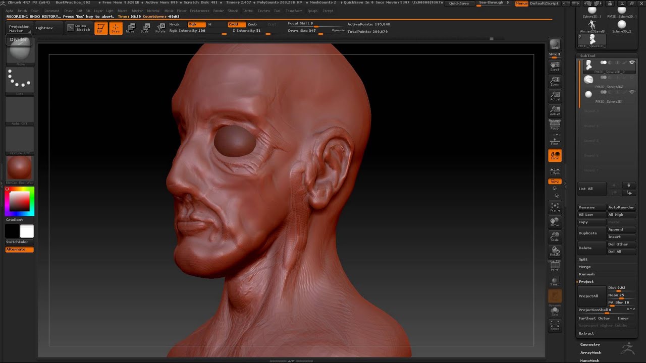 sculpt on top in zbrush separate