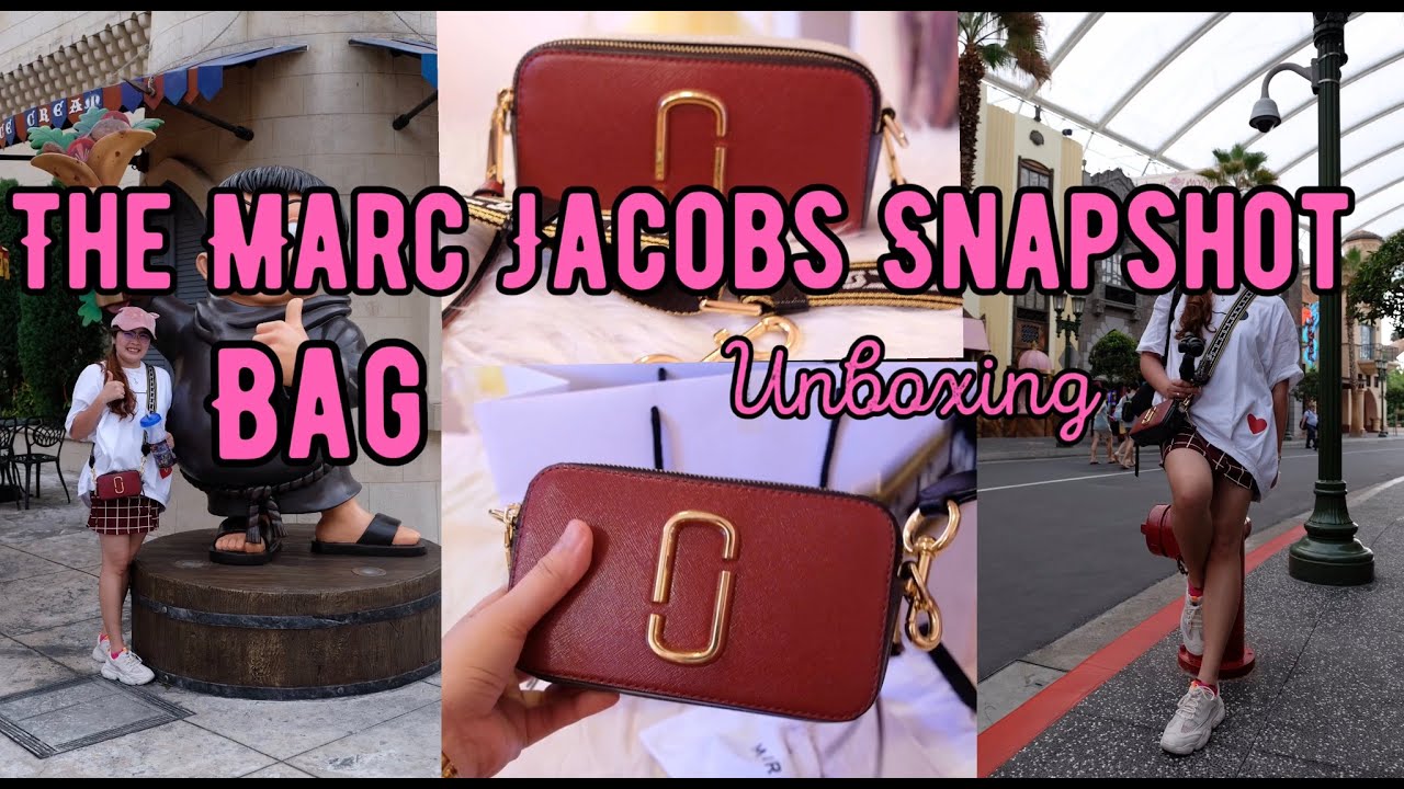 MARC JACOBS SNAPSHOT CAMERA BAG IN DEPTH REVIEW  UNBOXING, WHATS CAN FIT,  TRY ON PROS AND CONS 