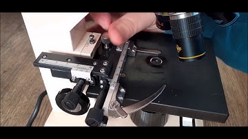 Kruistafel monteren Microscoop Mechanical stage crosstable microscope